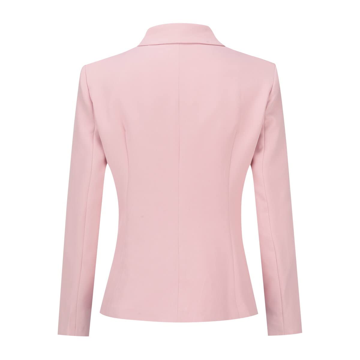 YUNCLOS Women's 2 Piece Office Work Suit Set One Button Blazer and Pants Light Pink