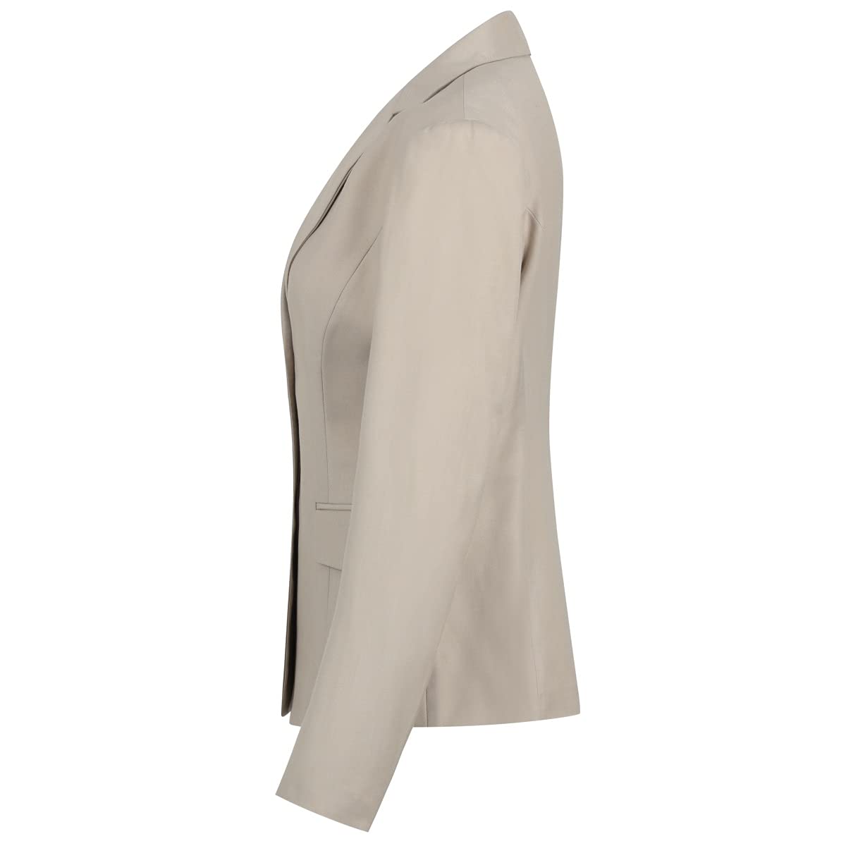 Women's Casual Long Sleeve Button Slim Work Office Blazer Jacket Beige Gray