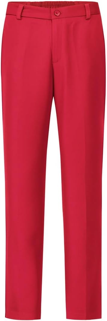 Women's Double Breasted 2 Piece Suit Set 2 Button Blazer Jacket and Pants Red