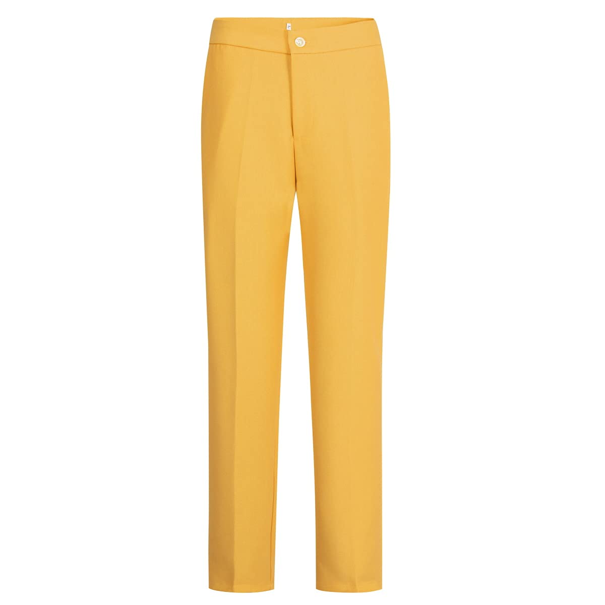 YUNCLOS Women's 2 Piece Double Breasted Suit Set Two Button Blazer and Pants, S Yellow