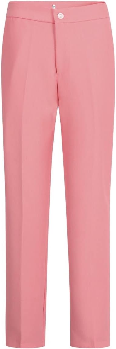 YUNCLOS Women's 2 Piece Double Breasted Suit Set Two Button Blazer and Pants, Pink, Small