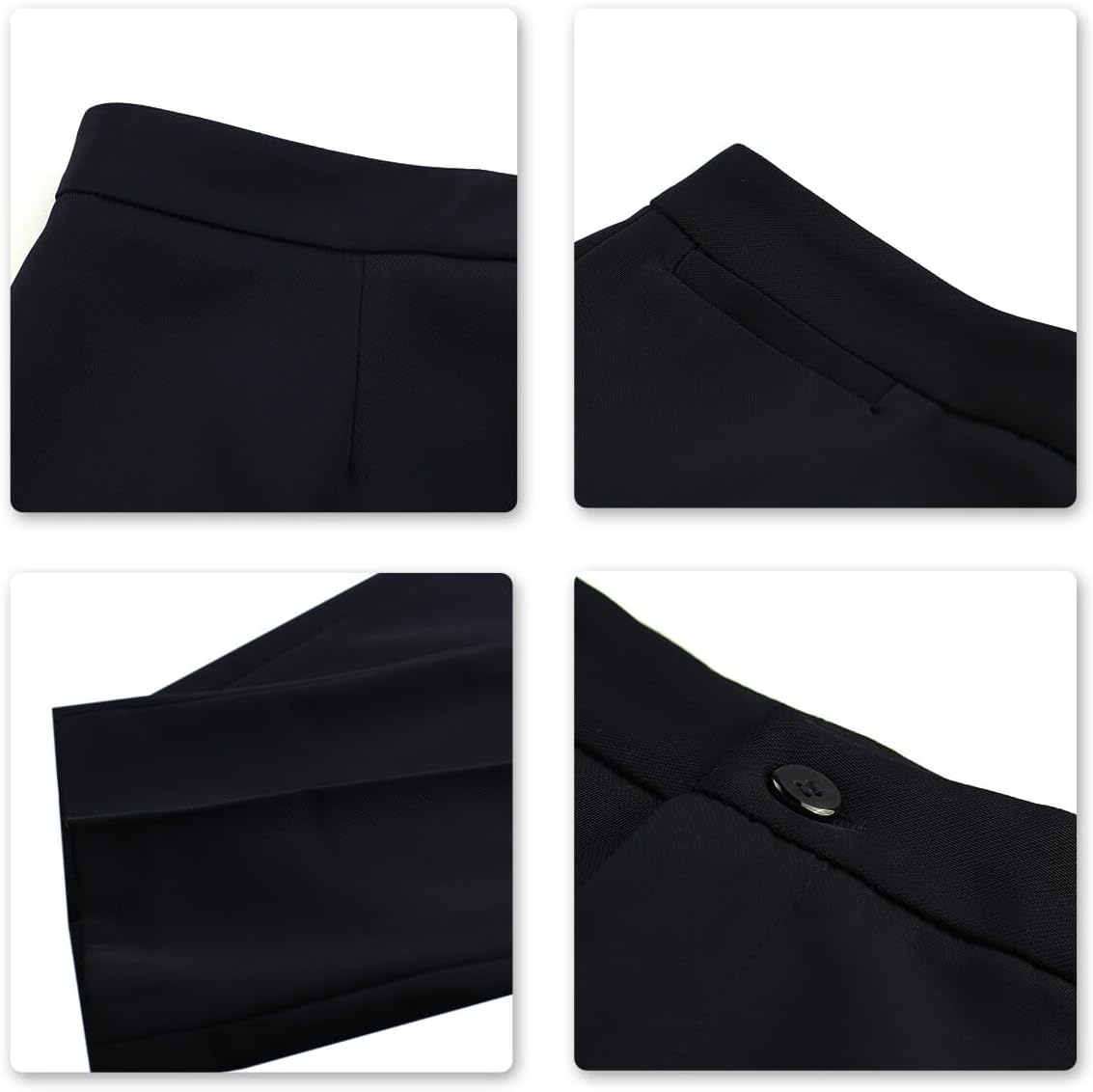 YUNCLOS Women's 2 Piece Office Lady Business Suit Set Slim Fit Blazer Pant Black