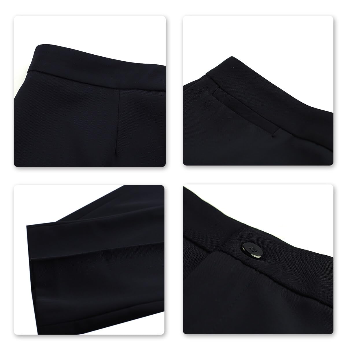 YUNCLOS Women's 2 Piece Office Lady Business Suit Set Slim Fit Blazer Pant Black