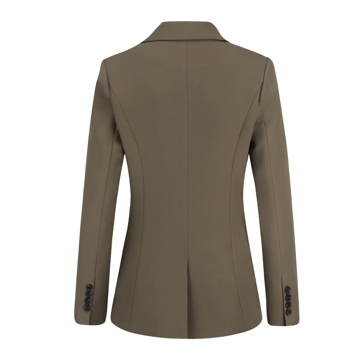 YUNCLOS Women's 2 Piece Office Work Suit Set One Button Blazer and Pants, Small Brown