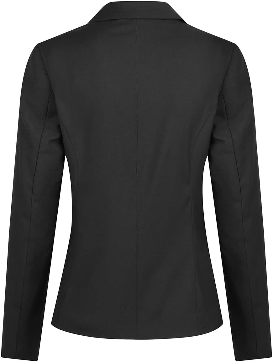 YUNCLOS Women's Casual Long Sleeve Button Slim Work Office Blazer Jacket Black