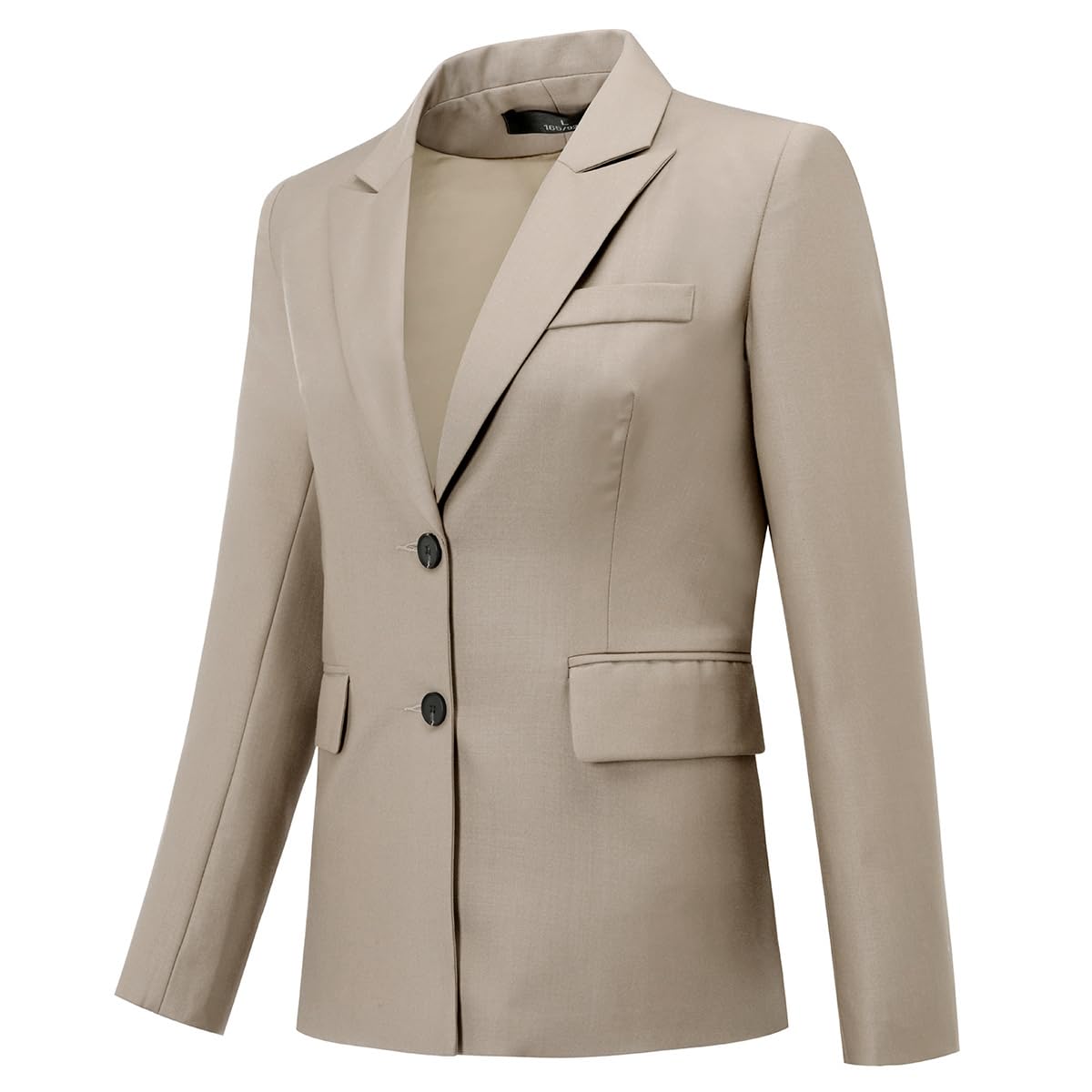 YUNCLOS Women's 2 Piece Office Work Suit Set Two Button Blazer and Pants Khaki
