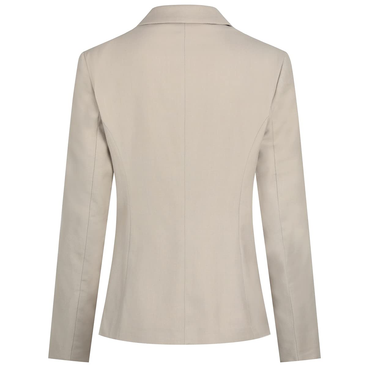 Women's Casual Long Sleeve Button Slim Work Office Blazer Jacket Beige Gray