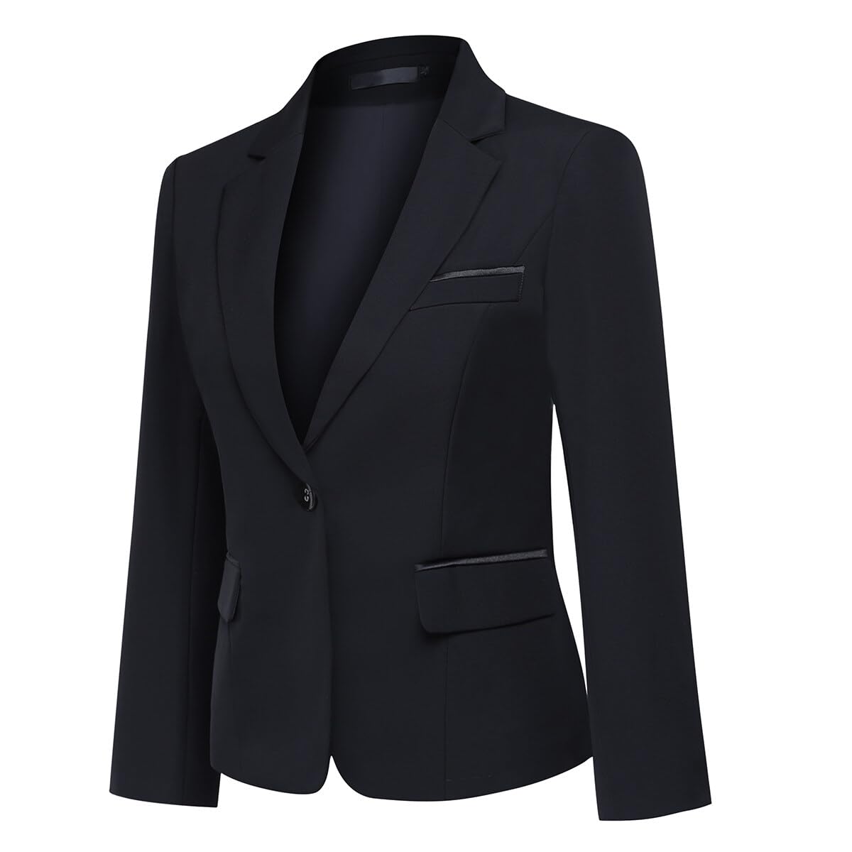 YUNCLOS Women's 2 Piece Office Lady Business Suit Set Slim Fit Blazer Pant Black
