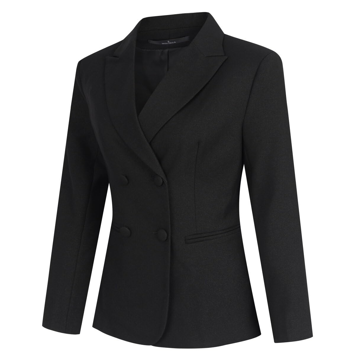 YUNCLOS Women's 2 Piece Double Breasted Suit Set Two Button Blazer and Pants Black