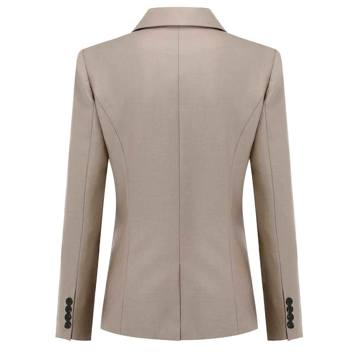 YUNCLOS Women's 2 Piece Office Work Suit Set Two Button Blazer and Pants Khaki