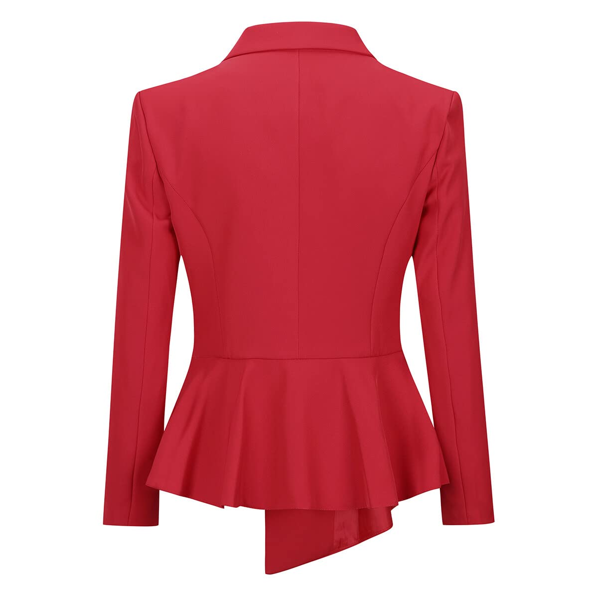 Women's Double Breasted 2 Piece Suit Set 2 Button Blazer Jacket and Pants Red