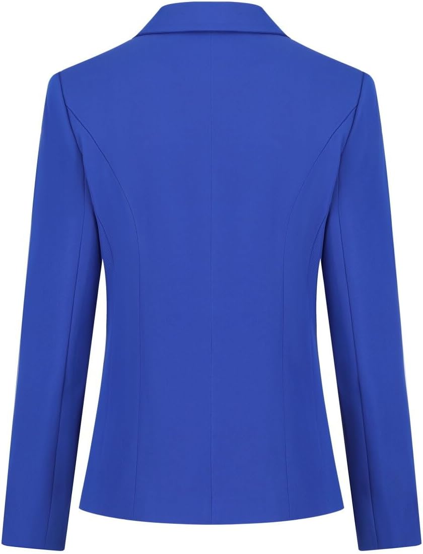 YUNCLOS Women's 2 Piece Office Lady Business Suit Set Slim Fit Blazer Pant Royal Blue