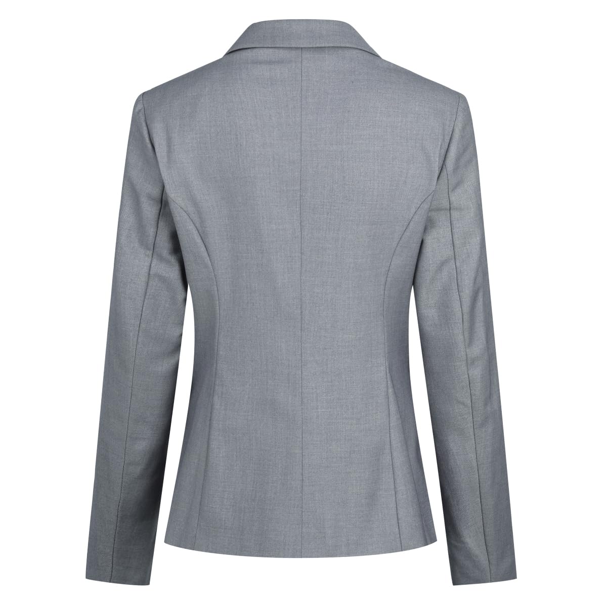 YUNCLOS Women's Casual Long Sleeve Button Slim Work Office Blazer Jacket Light Gray