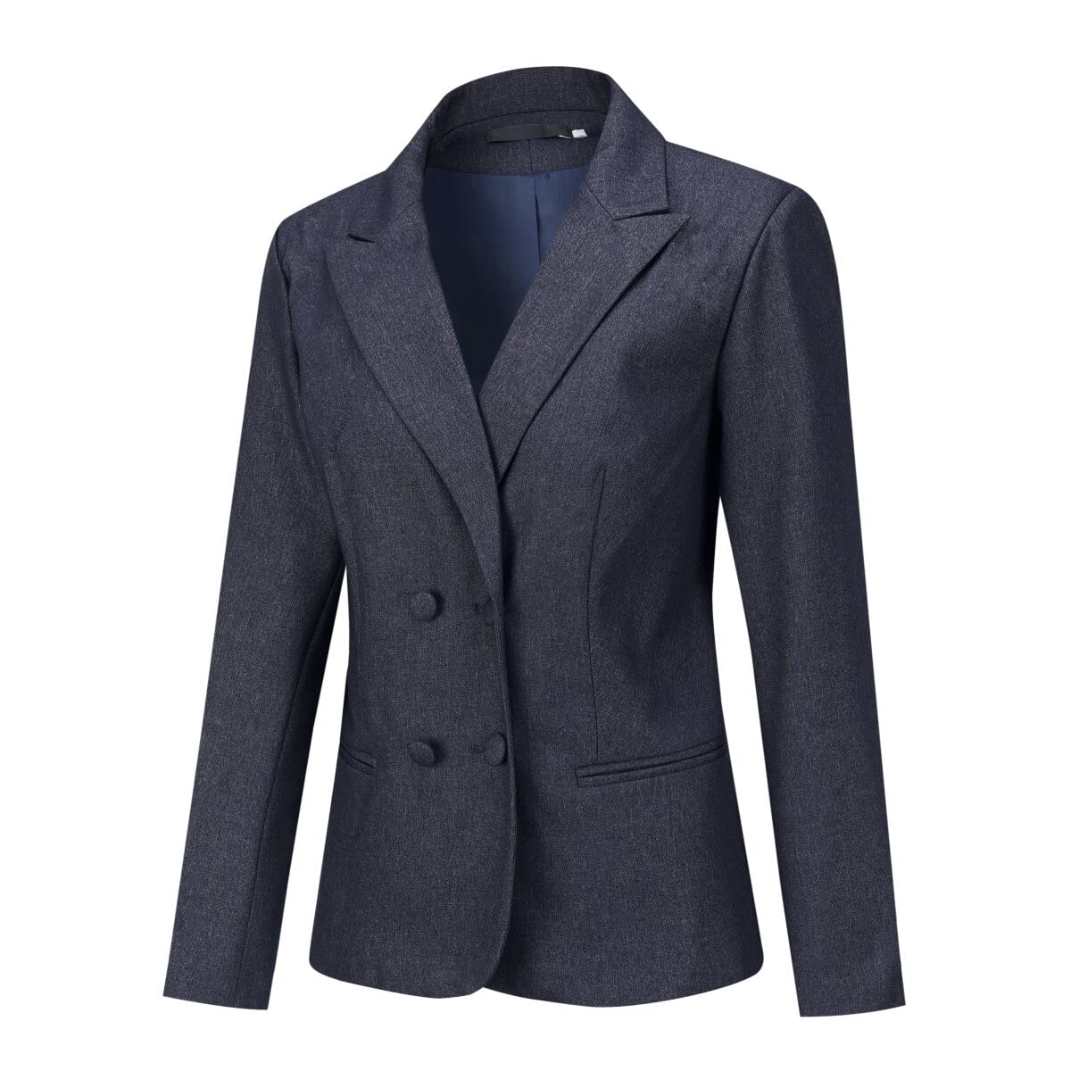 YUNCLOS Women's 2 Piece Double Breasted Suit Set Two Button Blazer and Pants Navy