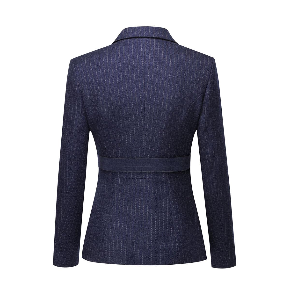 YUNCLOS Women's 2 Piece Office Lady Stripes Business Suit Set Slim Fit Blazer Jacket Pant
