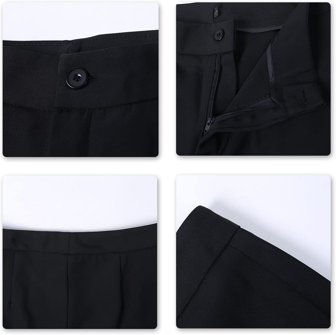 YUNCLOS Women's Elegant Business 2 Piece Office Lady Suit Set Work Blazer Pant Suit Set-Black