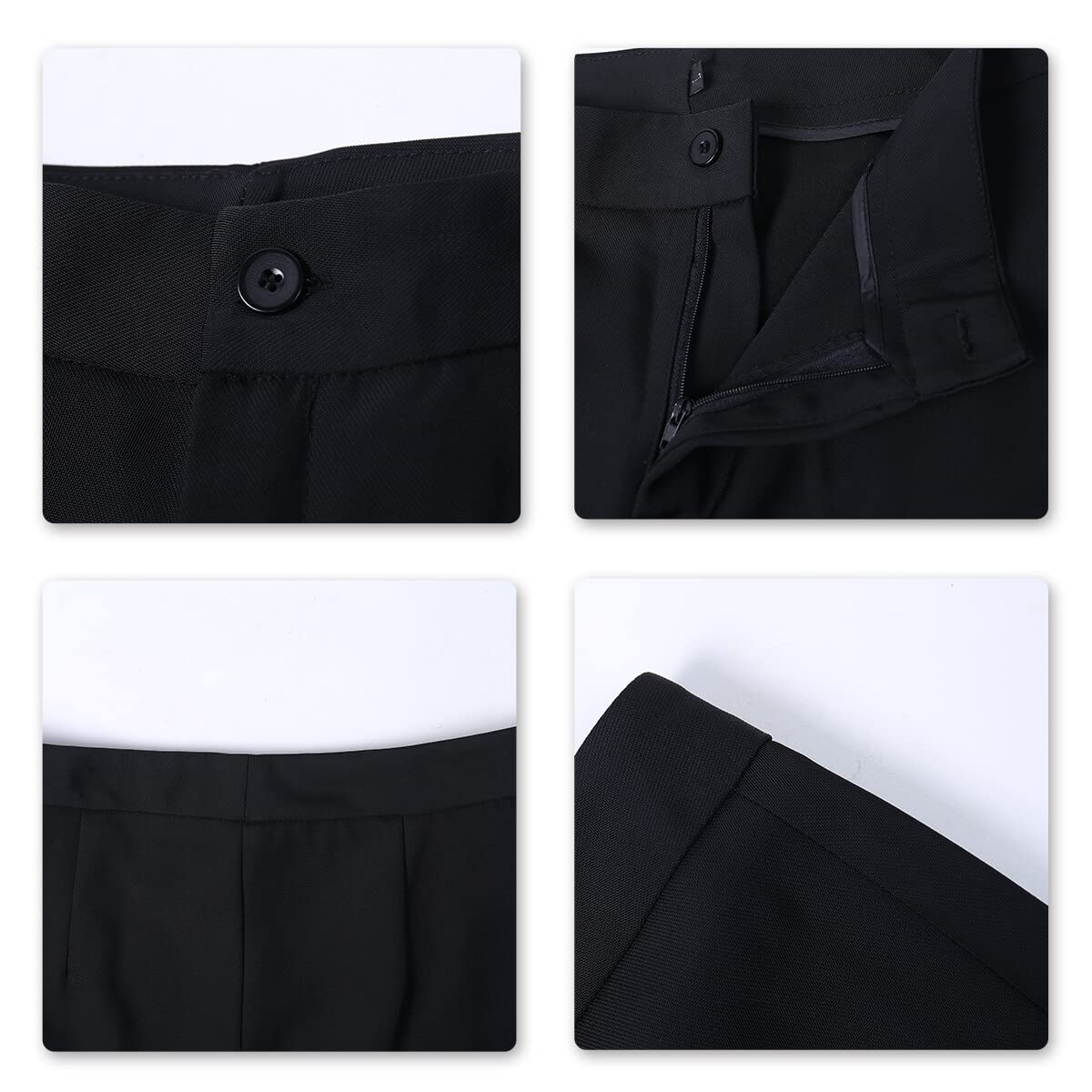 YUNCLOS Women's Elegant Business 2 Piece Office Lady Suit Set Work Blazer Pant Suit Set-Black