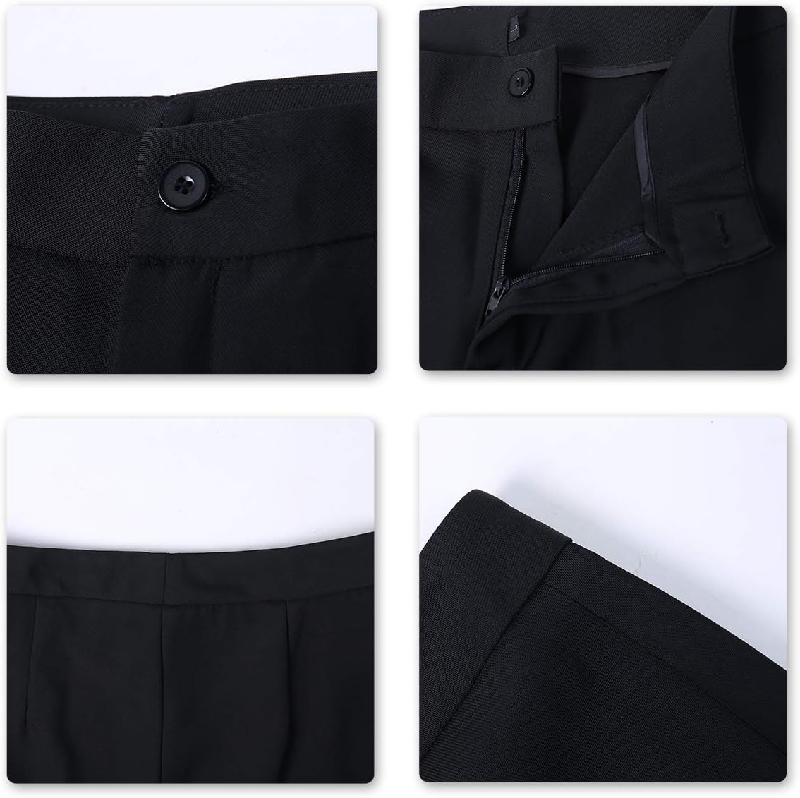 YUNCLOS Women's Elegant Business 2 Piece Office Lady Suit Set Work Blazer Pant Suit Set-Black