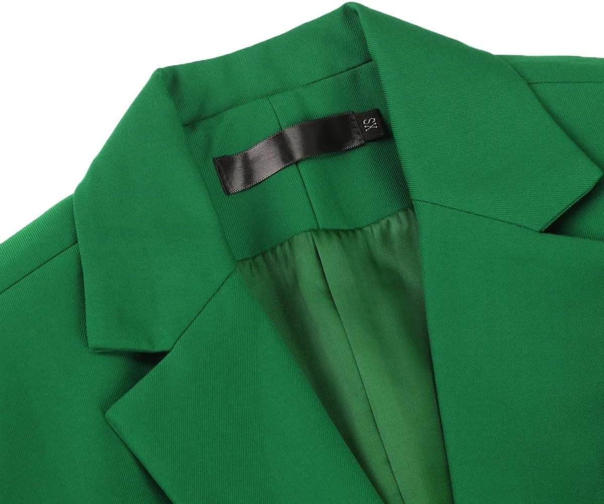 YUNCLOS Women's 2 Pieces Skirt Suit Set Long Sleeve Blazer Jacket and Pencil Skirt Green