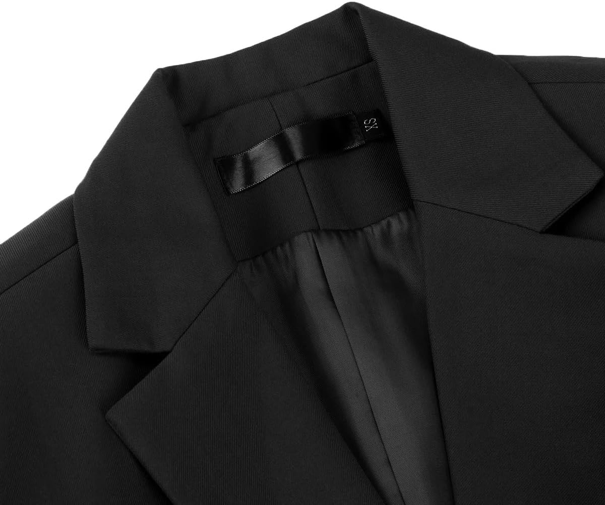 YUNCLOS Women's 2 Pieces Skirt Suit Set Long Sleeve Blazer Jacket and Pencil Skirt Black