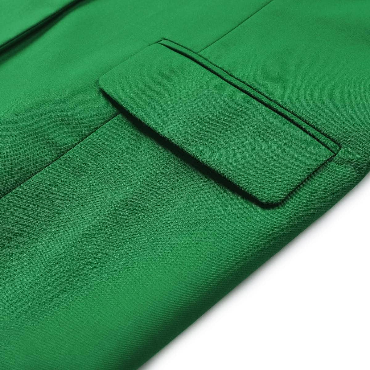 YUNCLOS Women's Casual Long Sleeve Button Slim Work Office Blazer Jacket Green