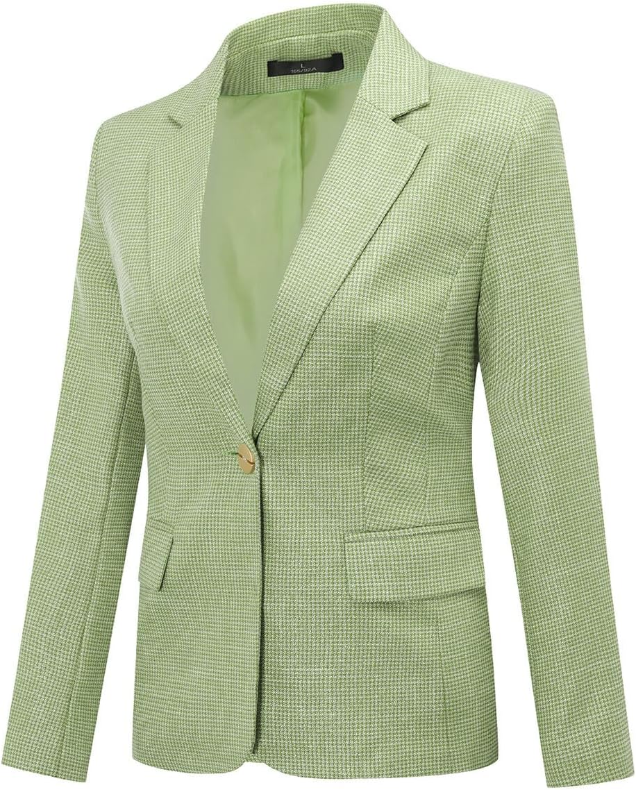 YUNCLOS Women's 2 Piece Office Work Suit Set One Button Blazer and Pants