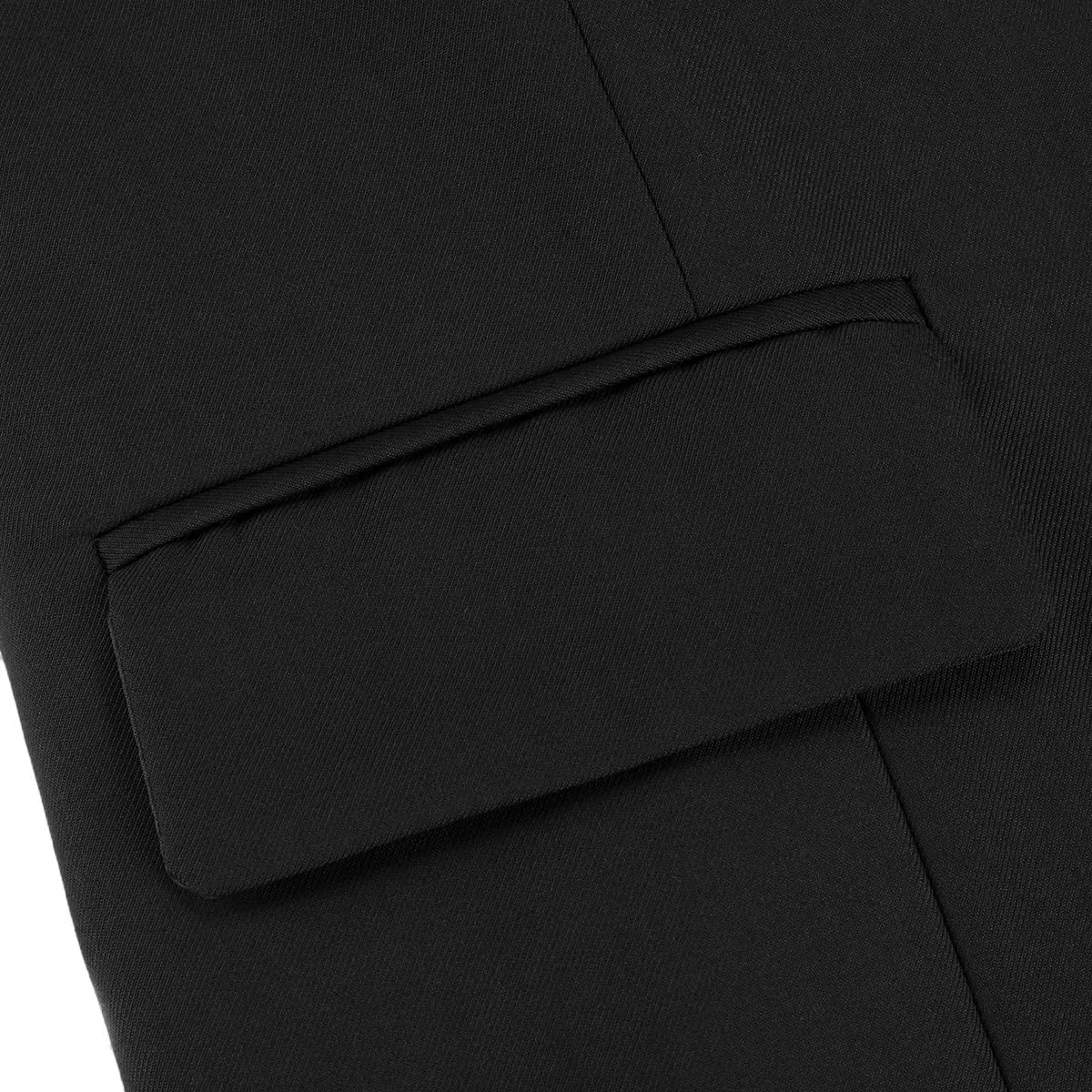 YUNCLOS Women's 2 Pieces Skirt Suit Set Long Sleeve Blazer Jacket and Pencil Skirt Black