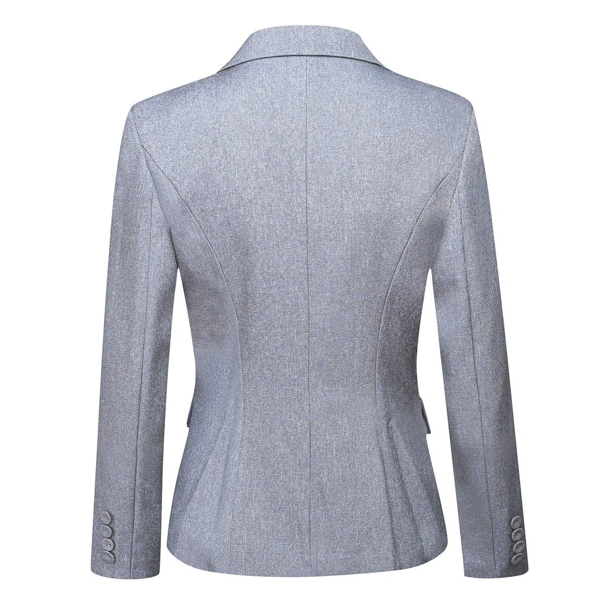 YUNCLOS Women's 2 Piece Office Lady Business Suit Set Slim Fit Blazer Pant Grey