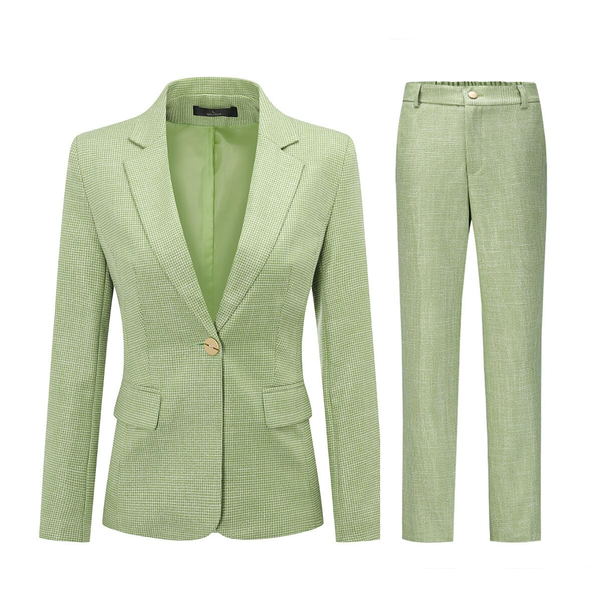 YUNCLOS Women's 2 Piece Office Work Suit Set One Button Blazer and Pants