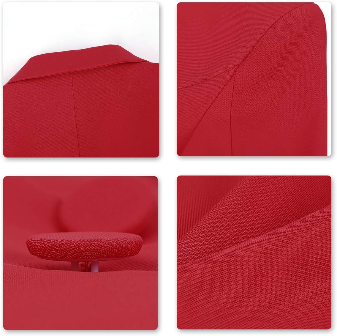 Women's Double Breasted 2 Piece Suit Set 2 Button Blazer Jacket and Pants Red