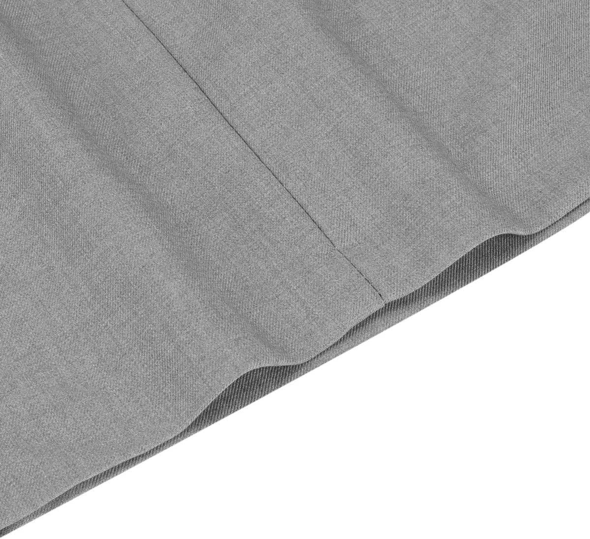 YUNCLOS Women's 2 Pieces Skirt Suit Set Long Sleeve Blazer Jacket and Pencil Skirt Light Gray
