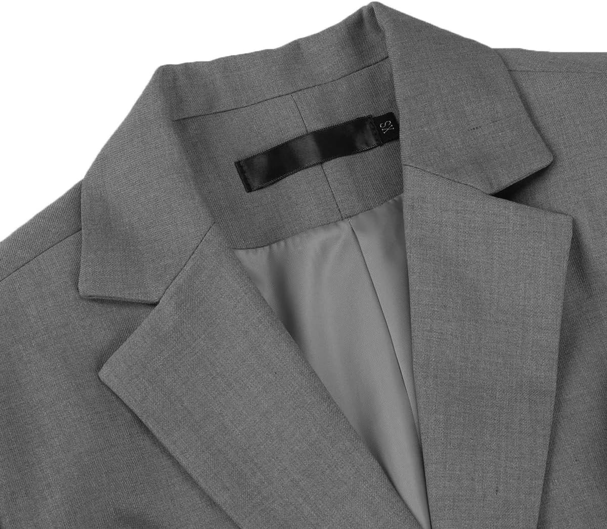 YUNCLOS Women's 2 Pieces Skirt Suit Set Long Sleeve Blazer Jacket and Pencil Skirt Dark Gray