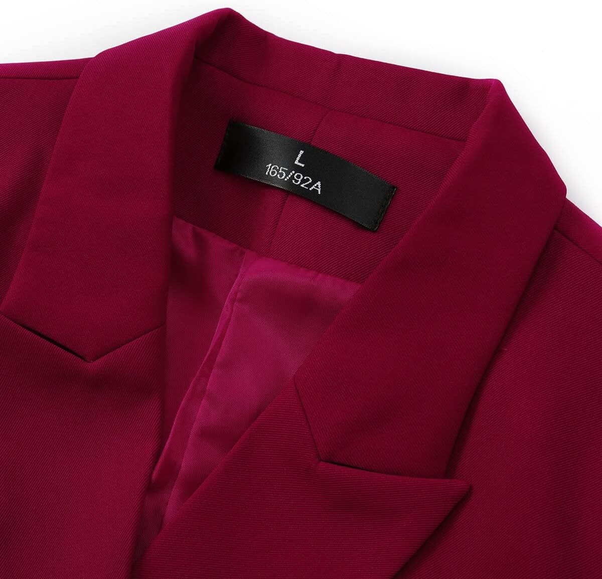 YUNCLOS Women's 2 Piece Slim Fit Work Suit Set Two Button Blazer and Pants Wine Red