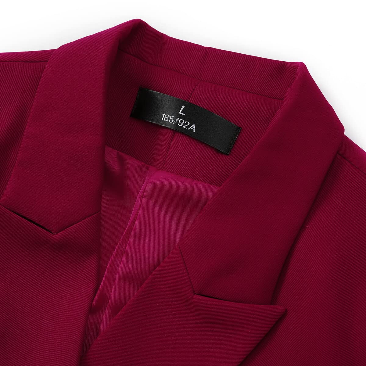 YUNCLOS Women's 2 Piece Slim Fit Work Suit Set Two Button Blazer and Pants Wine Red