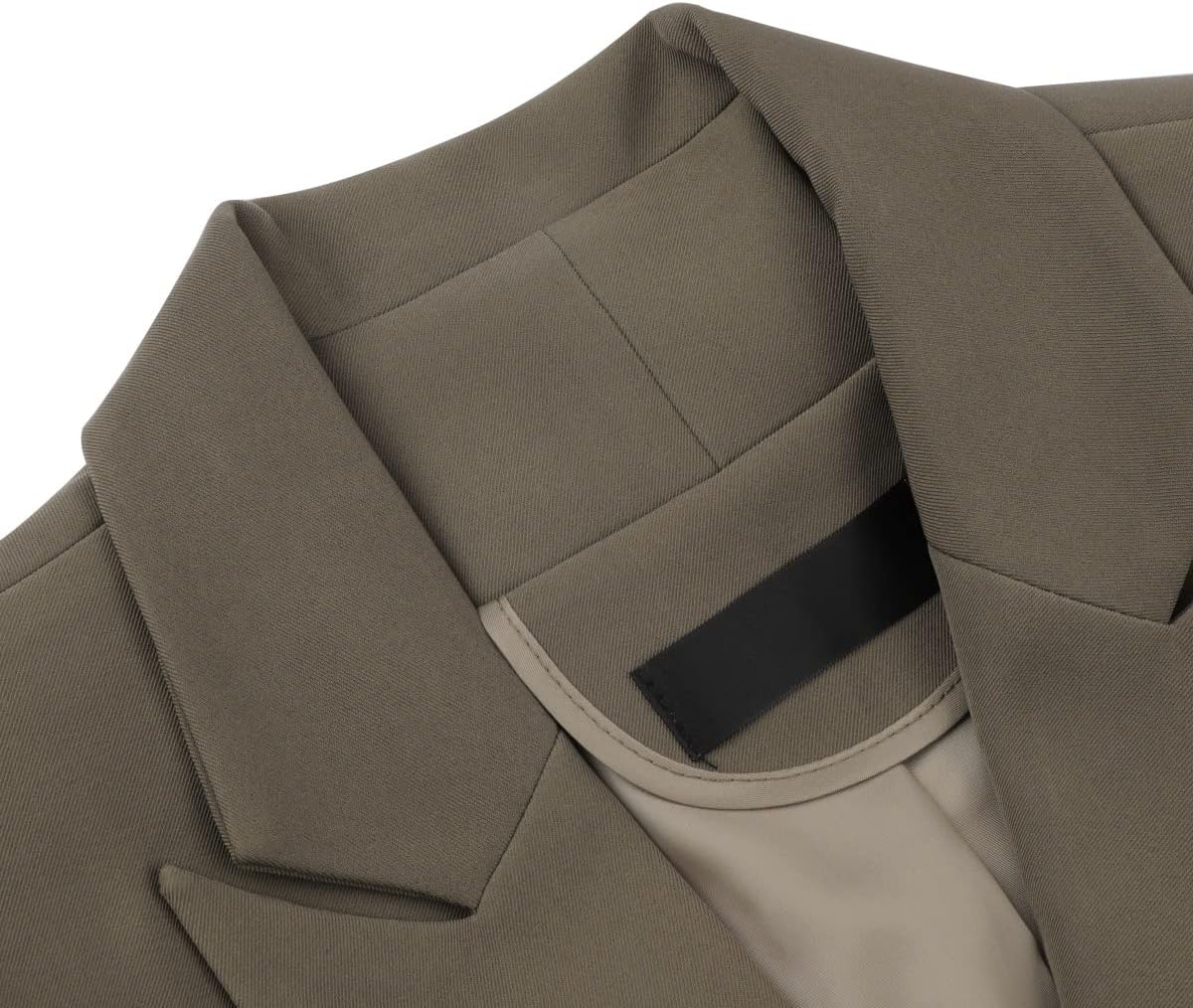 YUNCLOS Women's 2 Piece Office Work Suit Set One Button Blazer and Pants, Small Brown