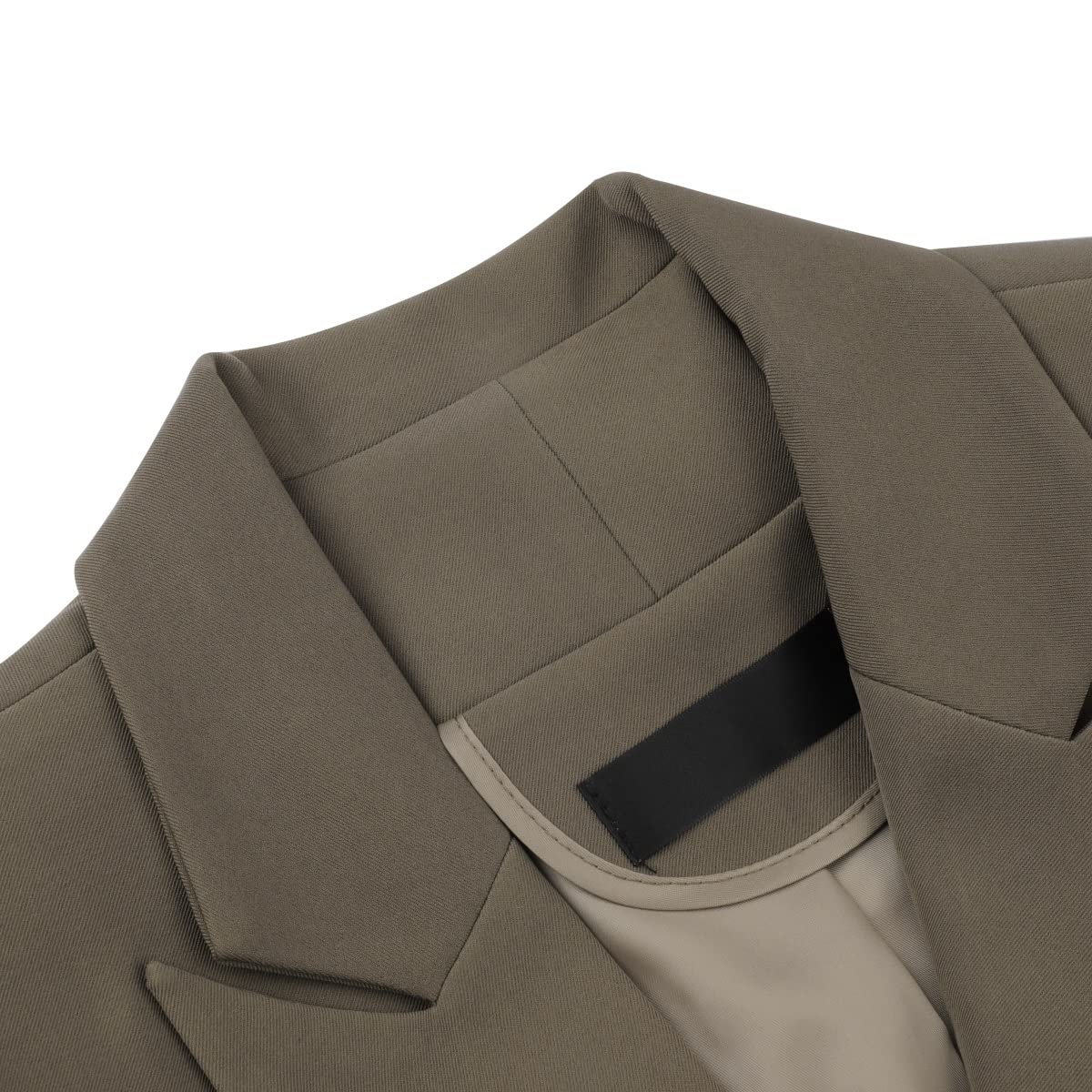 YUNCLOS Women's 2 Piece Office Work Suit Set One Button Blazer and Pants, Small Brown