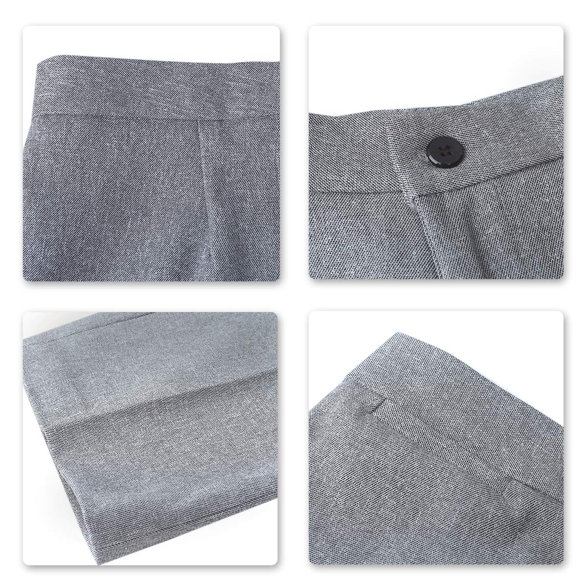 YUNCLOS Women's 2 Piece Office Lady Business Suit Set Slim Fit Blazer Pant Grey