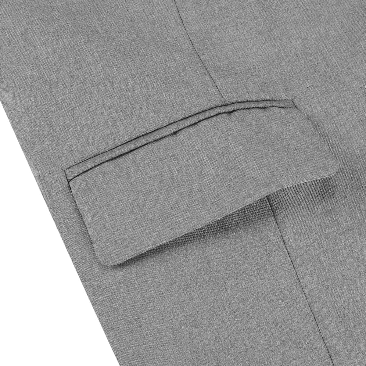 YUNCLOS Women's 2 Pieces Skirt Suit Set Long Sleeve Blazer Jacket and Pencil Skirt Light Gray
