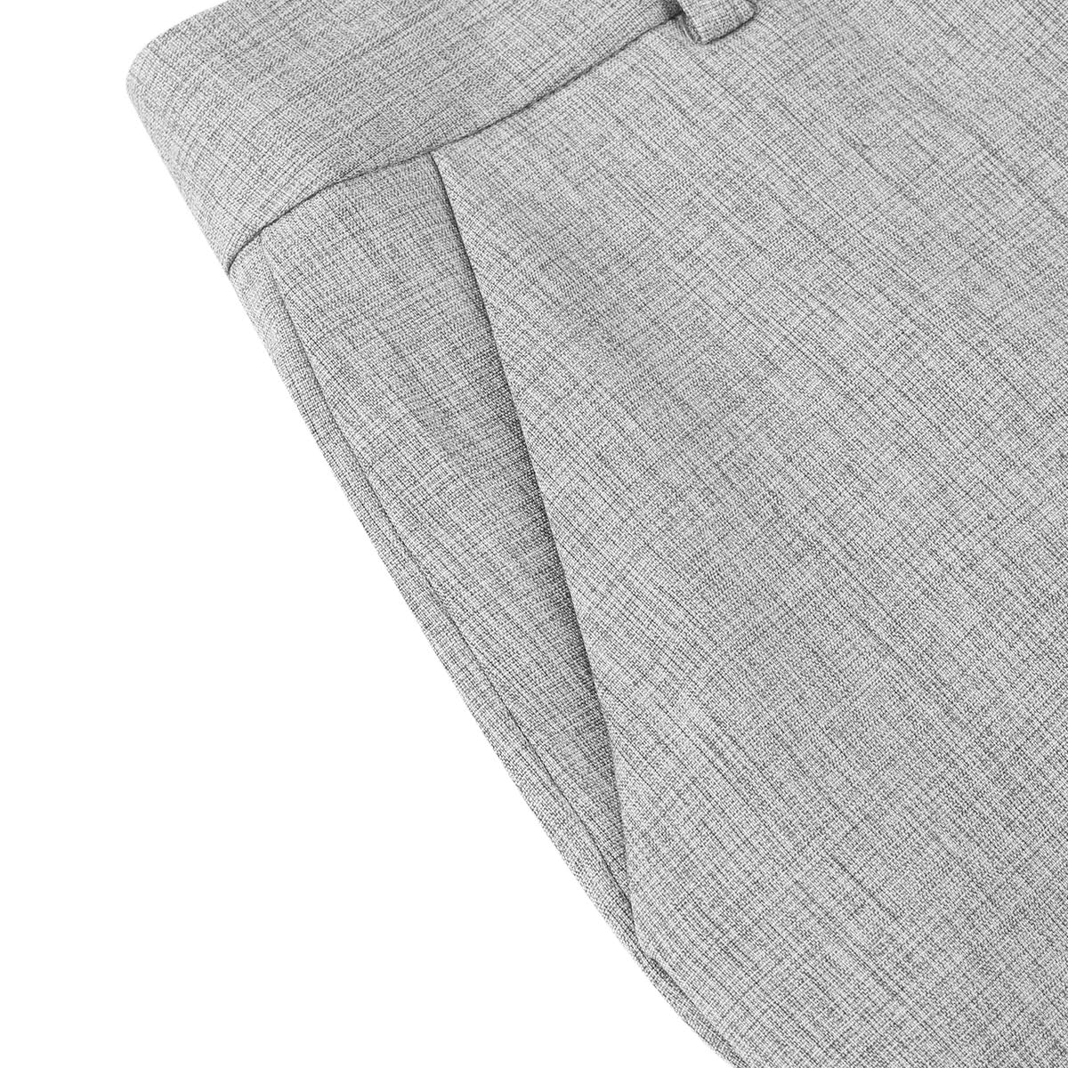 YUNCLOS Women's 2 Piece Business Office Suit Set One Button Short Sleeve Blazer Jacket and Suit Pants Gray