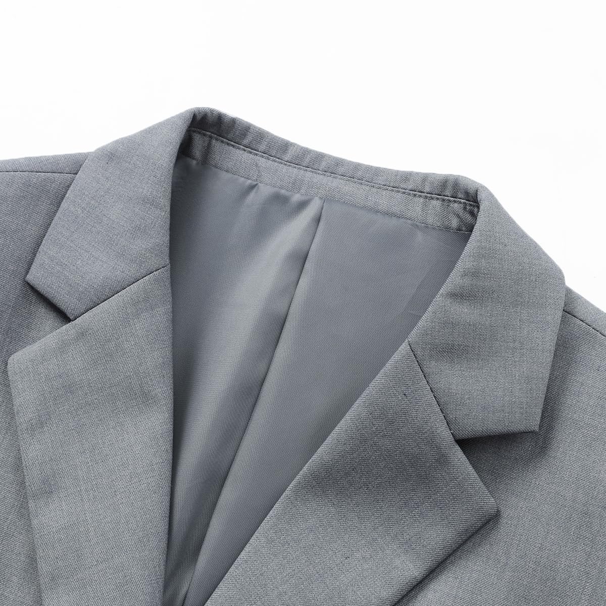 YUNCLOS Women's Casual Long Sleeve Button Slim Work Office Blazer Jacket Light Gray
