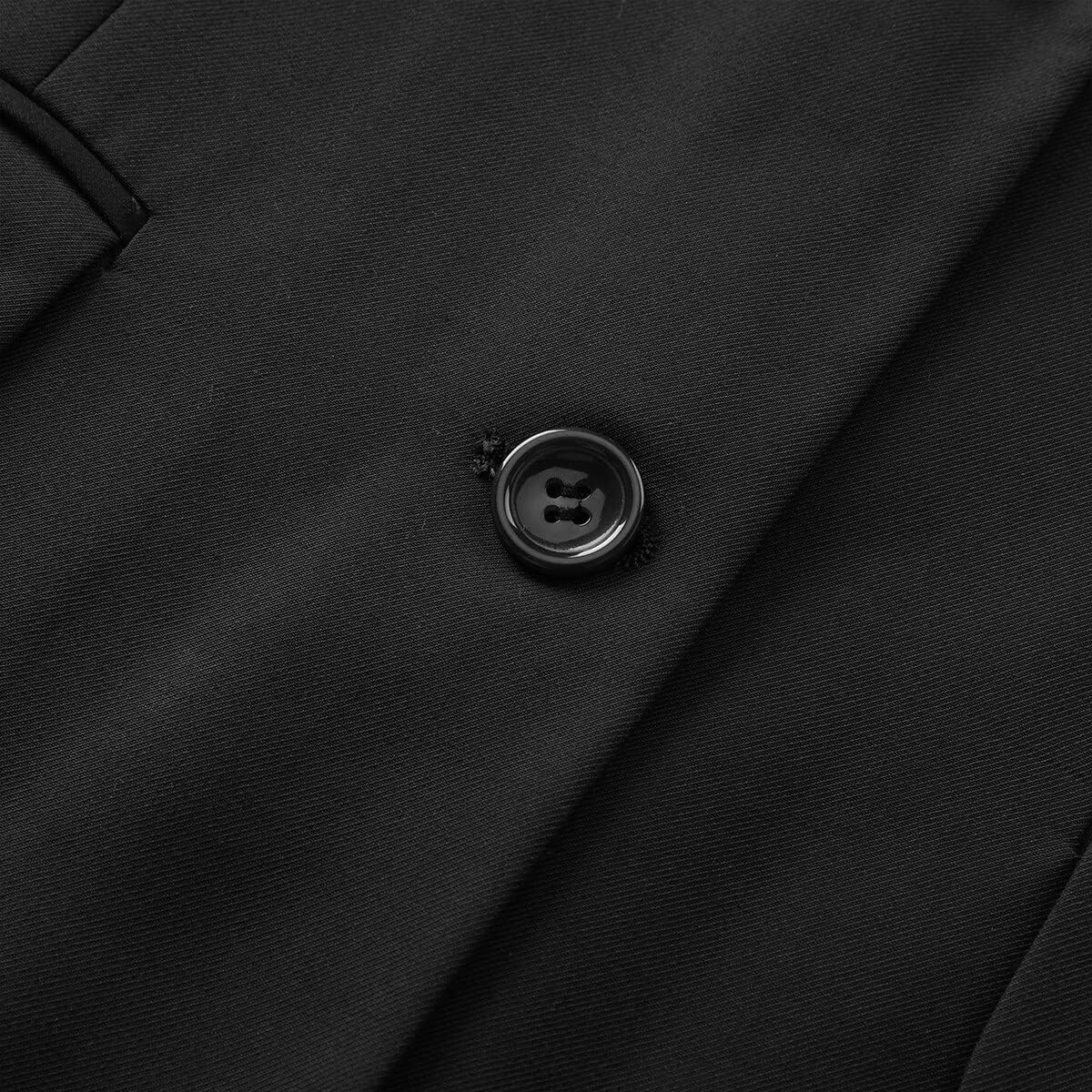 YUNCLOS Women's Casual Long Sleeve Button Slim Work Office Blazer Jacket Black