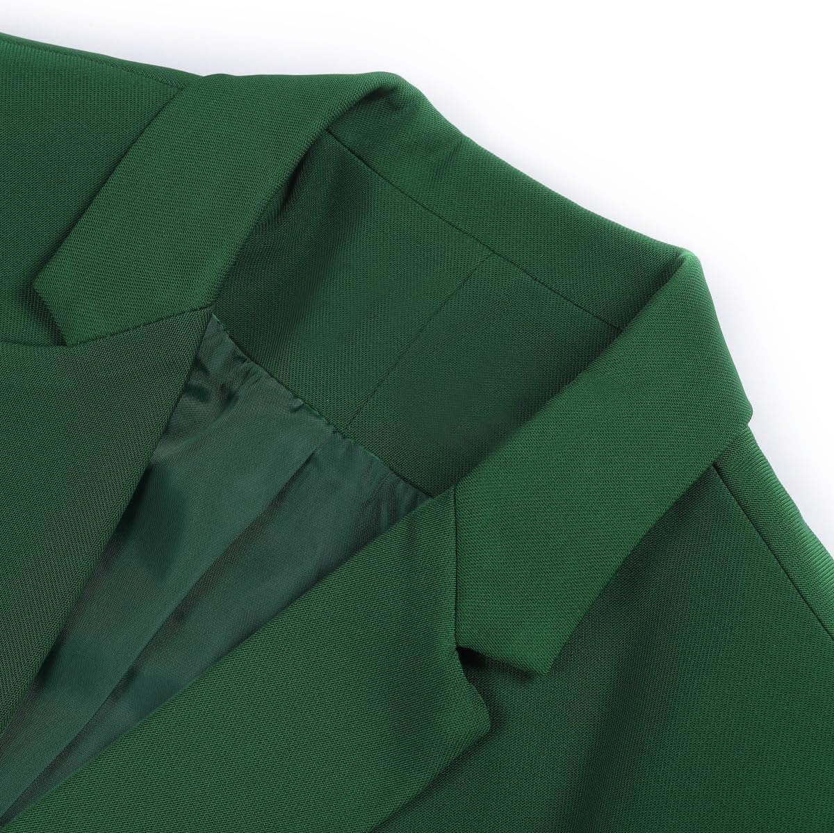 YUNCLOS Women's 2 Piece Office Lady Business Suit Set Slim Fit Blazer Pant Green