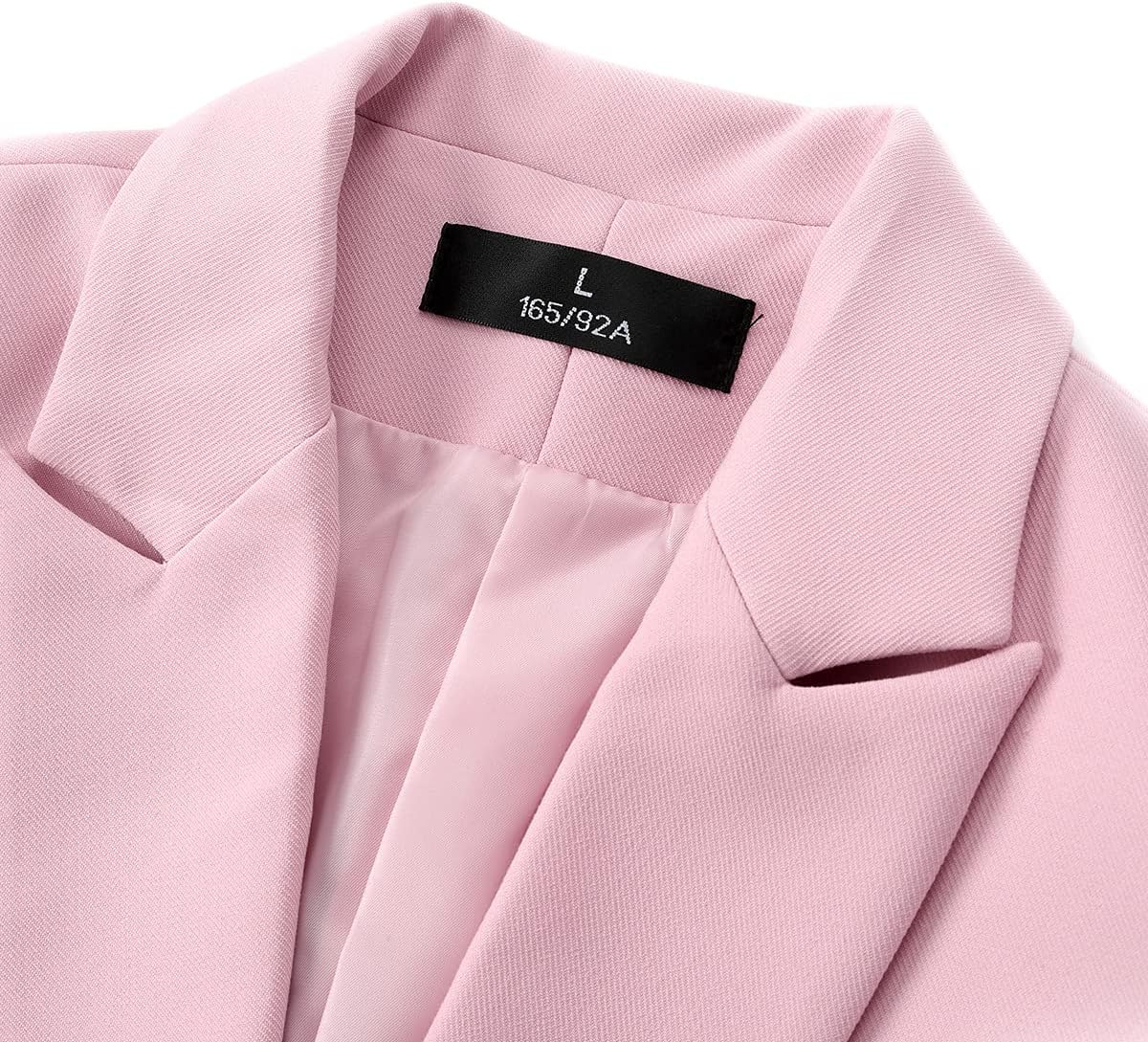YUNCLOS Women's 2 Pieces Vintage Office Lady Suit Set 1 Button Blazer and Suit Pants Pink