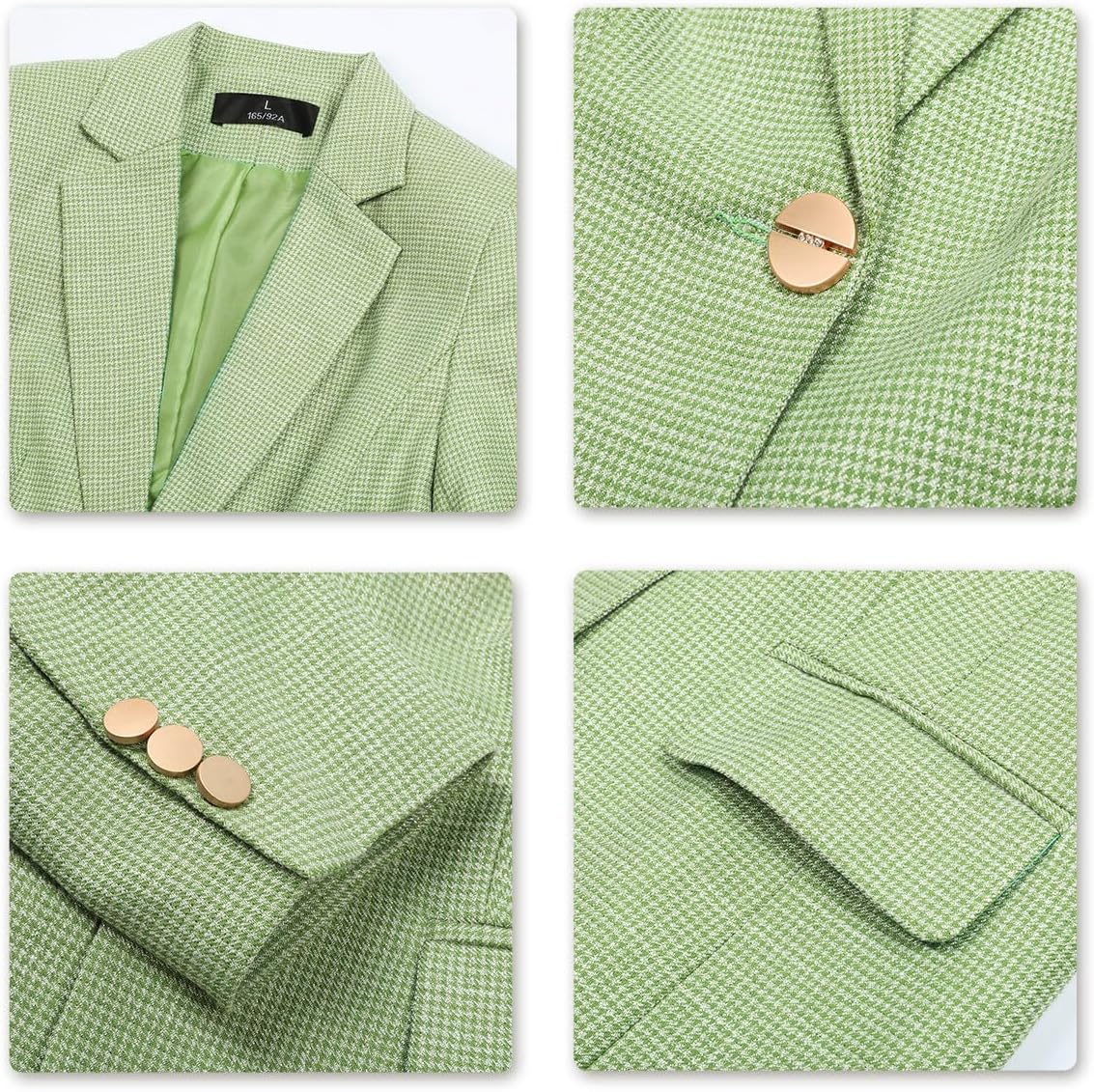 YUNCLOS Women's 2 Piece Office Work Suit Set One Button Blazer and Pants