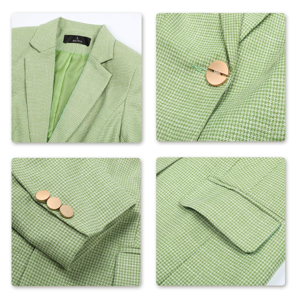 YUNCLOS Women's 2 Piece Office Work Suit Set One Button Blazer and Pants