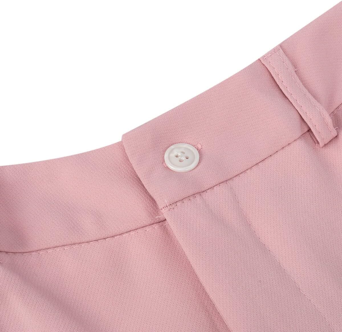 YUNCLOS Women's 2 Piece Office Work Suit Set One Button Blazer and Pants Light Pink