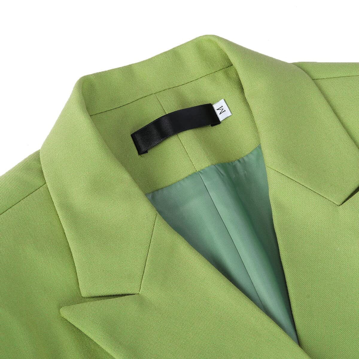YUNCLOS Women's 2 Piece Double Breasted Suit Set Two Button Blazer and Pants Green