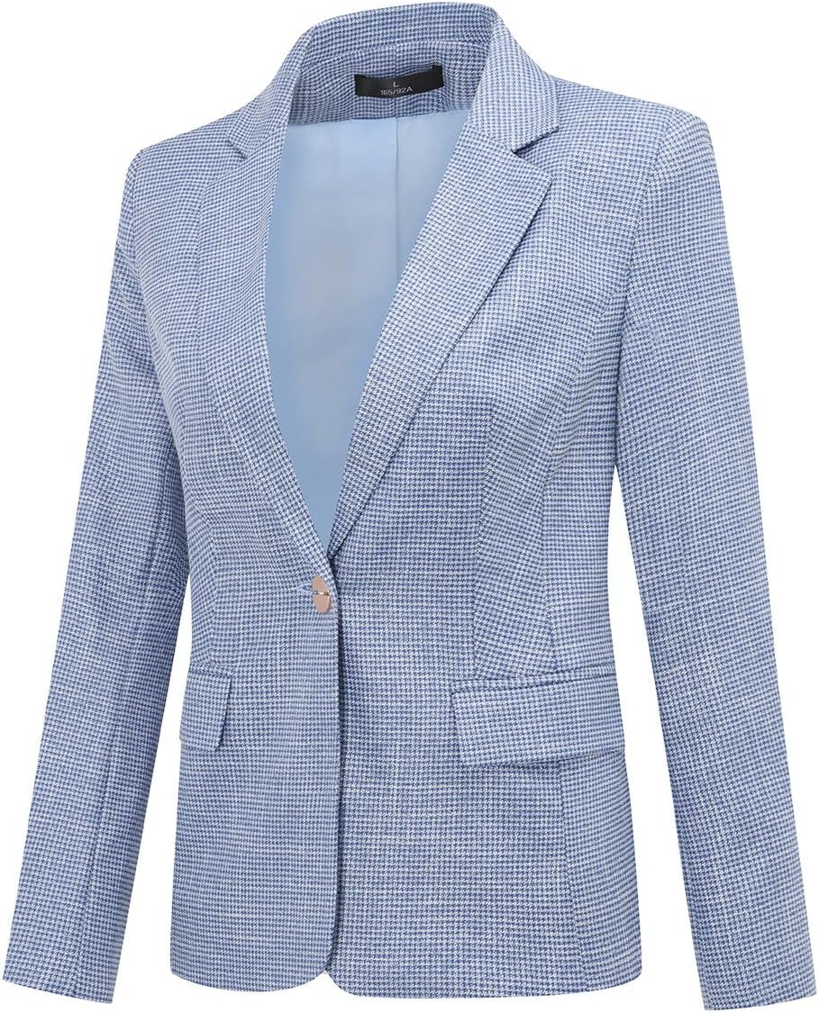 YUNCLOS Women's 2 Piece Office Work Suit Set One Button Blazer and Pants