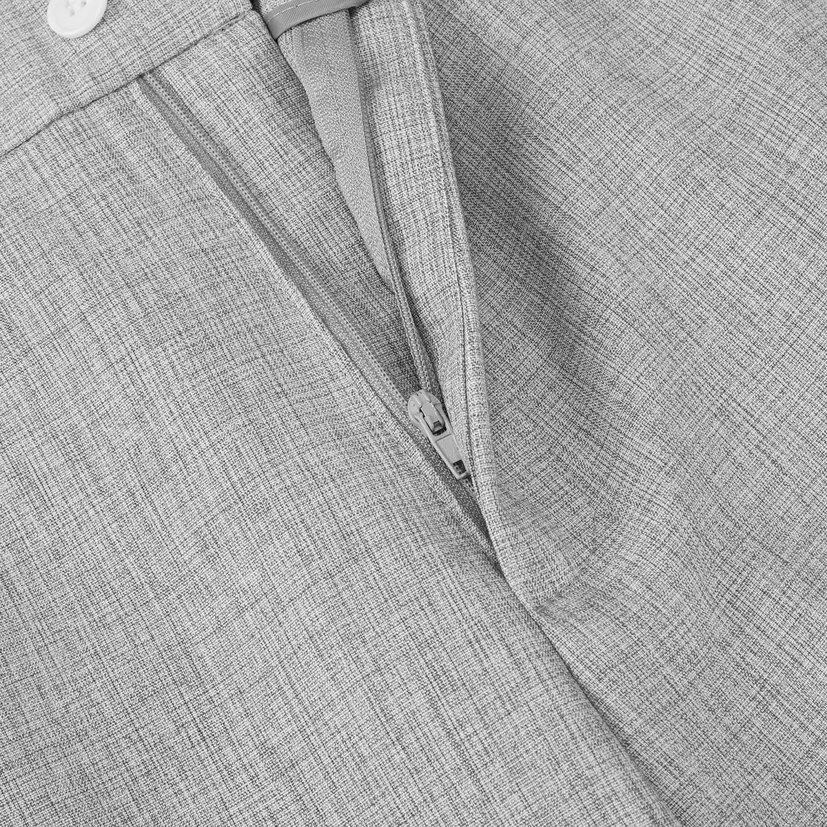 YUNCLOS Women's 2 Piece Business Office Suit Set One Button Short Sleeve Blazer Jacket and Suit Pants Gray