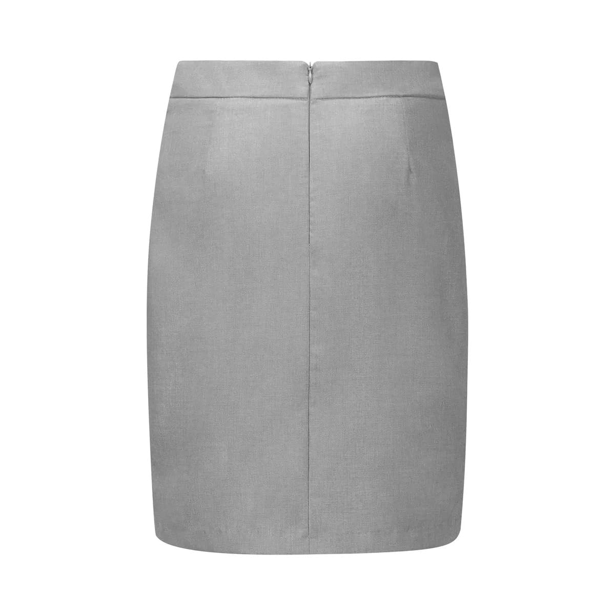YUNCLOS Women's 2 Pieces Skirt Suit Set Long Sleeve Blazer Jacket and Pencil Skirt Light Gray